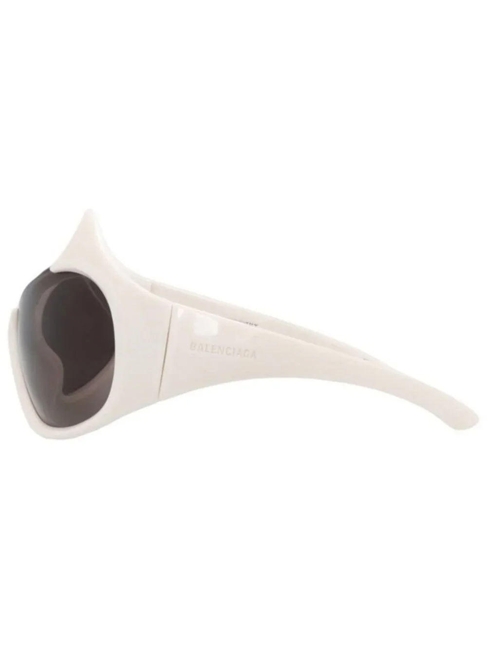 New Balenciaga Womens Shield/Wrap Ivory Ivory Grey Fashion Designer Sunglasses